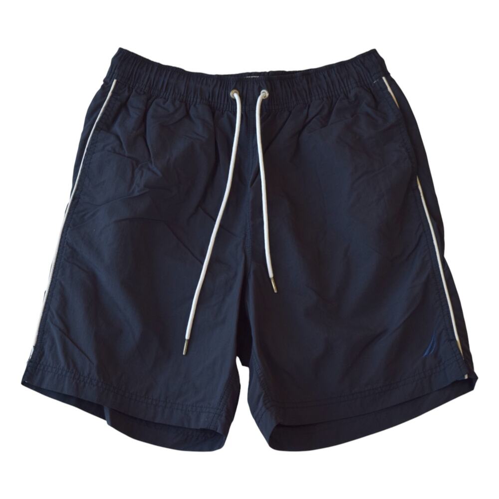 Nautica Navy Swim Trunks Mens Small Lined Board Shorts